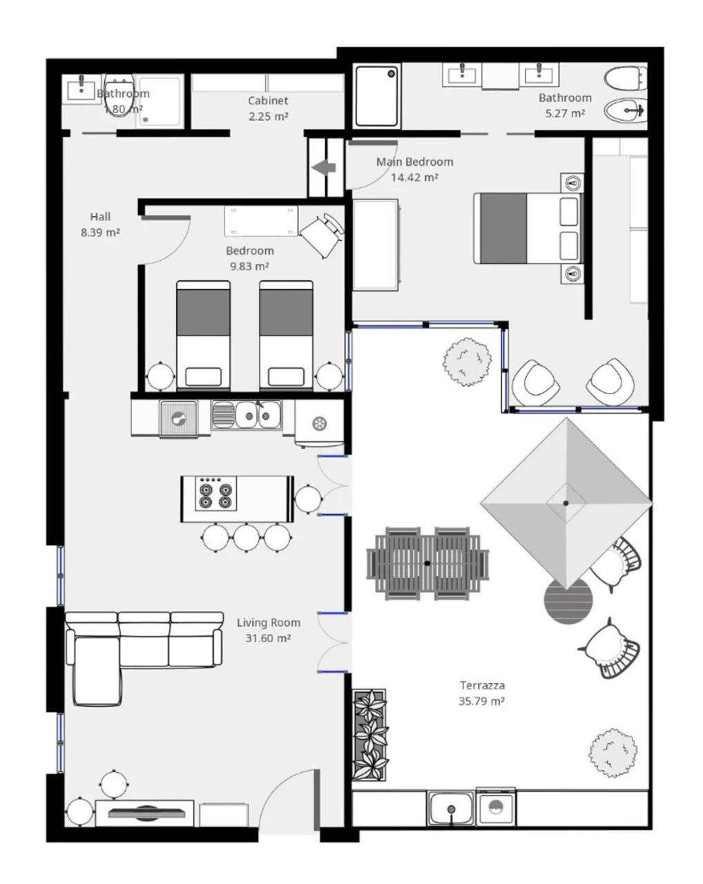 Decharme Apartment With Terrace In Monti Roma Eksteriør bilde
